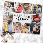 Best Dad Photo Collage Jigsaw Puzzle<br><div class="desc">Personalized "Best Dad Ever" Jigsaw Puzzle with Photo Collage. This fun and stylish jigsaw puzzle is a perfect way to showcase cherished memories. The design features space for eight photos, arranged in a border around the edge while keeping the focus on the meaningful text in the center. At the center,...</div>