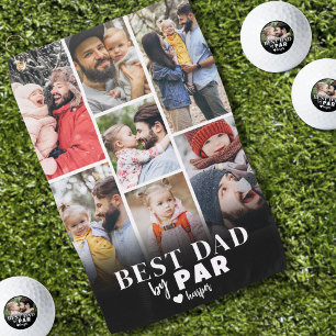 Best Dad Photo Collage Personalized Golf Towel