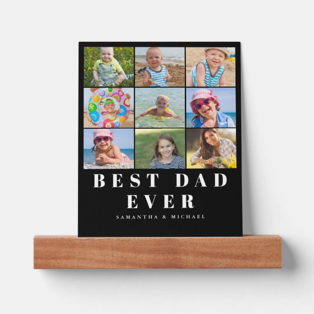 Best Dad Photo Collage  Picture Ledge (Front)