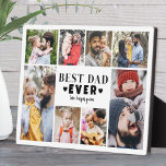 Best Dad Photo Collage Plaque<br><div class="desc">Personalized "Best Dad Ever" Photo Plaque with Easel Stand. This fun and stylish photo plaque is a perfect way to showcase cherished memories. The design features space for eight photos, creating a border around the edge while keeping the focus on the meaningful text in the center. At the center, "Best...</div>