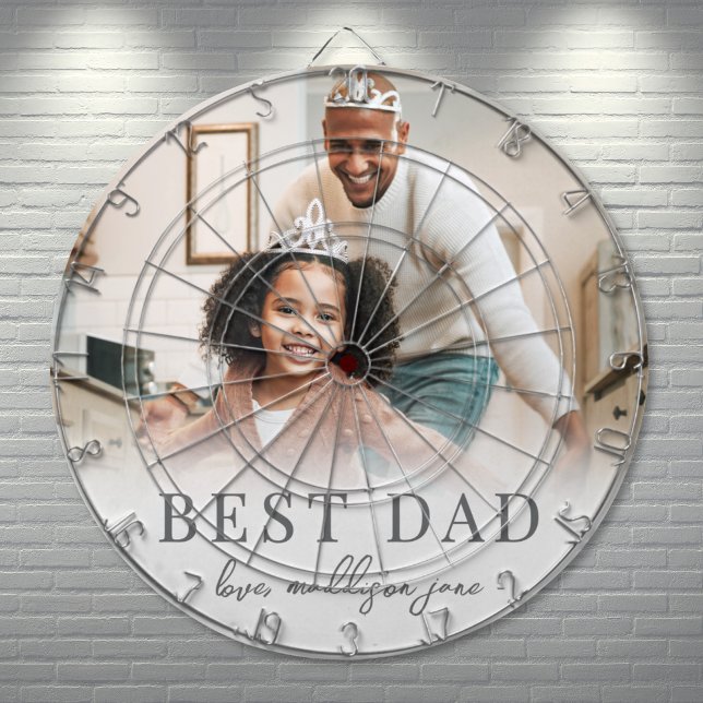 Best Dad Photo Dart Board (Best Dad Photo Father Dart Board)