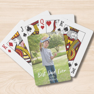 Best Dad Photo Personalized Poker Cards
