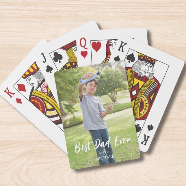 Best Dad Photo Personalized Poker Cards (Creator Uploaded)