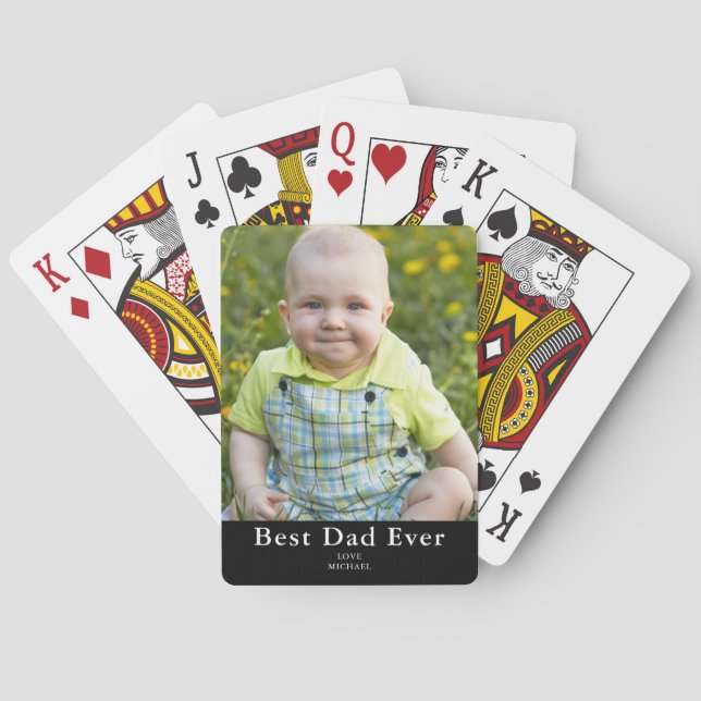 Best Dad Photo  Poker Cards (Back)