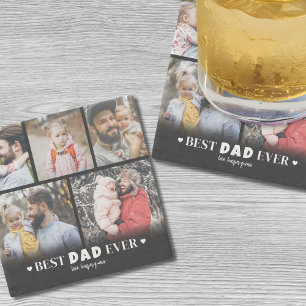 Best Dad Photo Stone Coaster