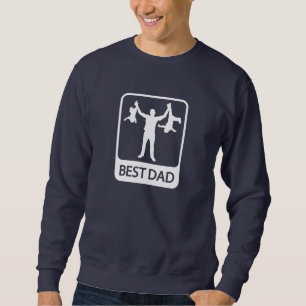 Best Dad - Proud Father with Children Sweatshirt