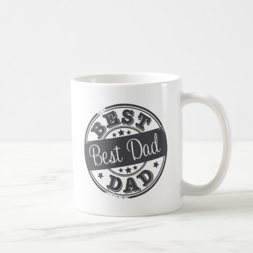 Best Dad _ rubber stamp effect _ Coffee Mug