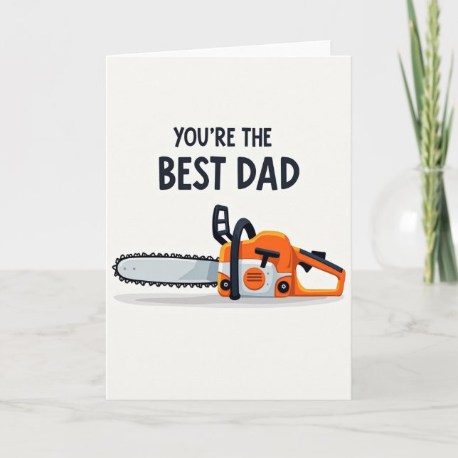 Best Dad Saw Illustration Card (Front)