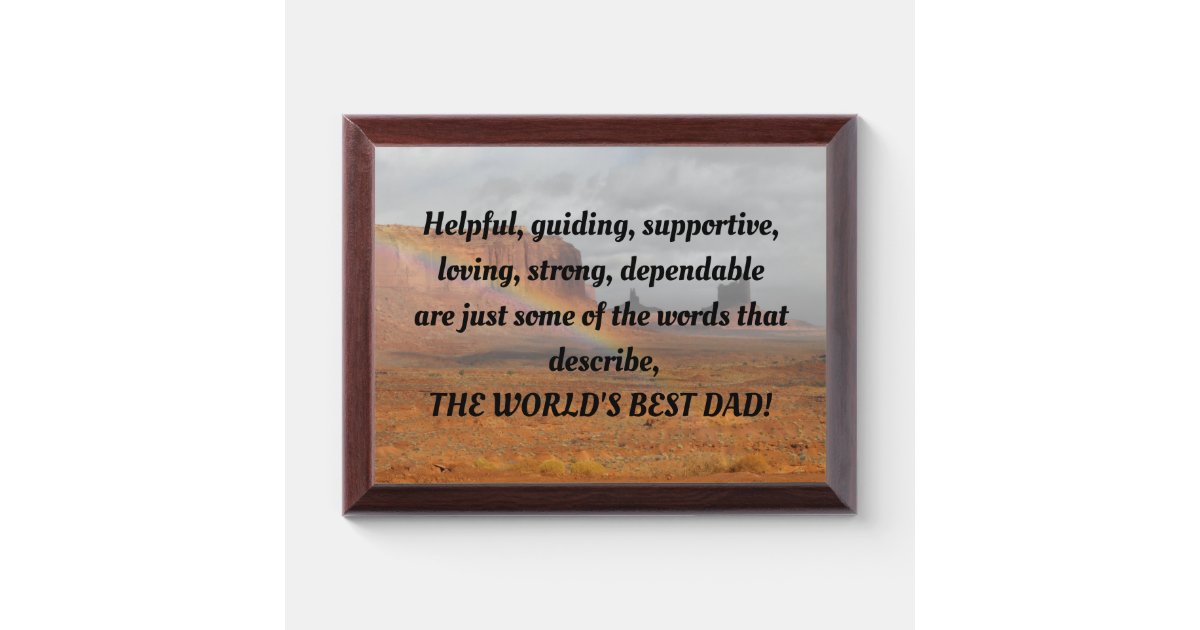 Best Dad Scenic Award Plaque | Zazzle