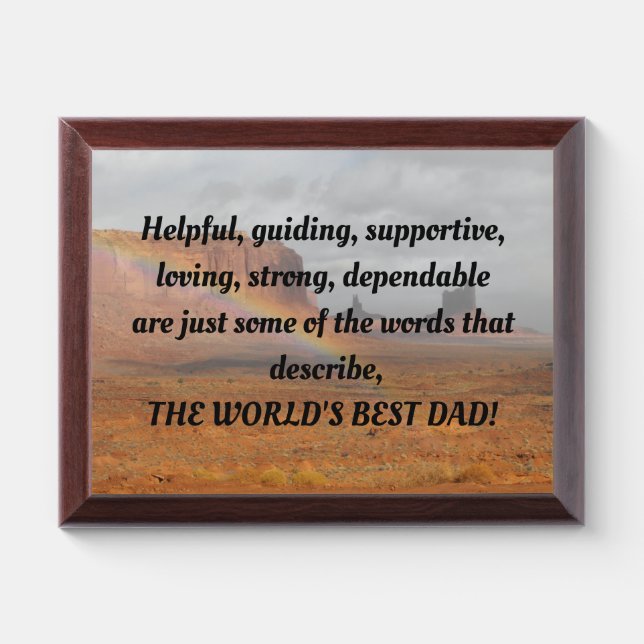 Best Dad Scenic Award Plaque (Horizontal)