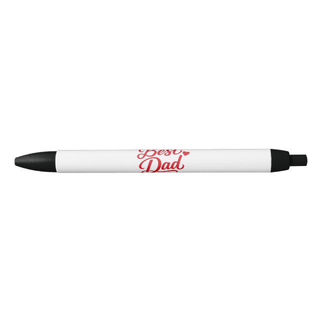 Best Dad Script Red Heart Pen (Front)