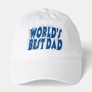 Best Dad sea blue 3d text Hat