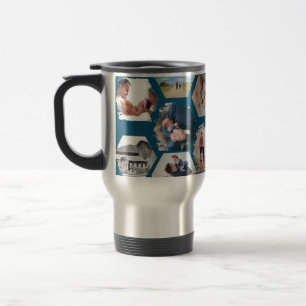 "Best Dad Since" photos and customizable date Travel Mug
