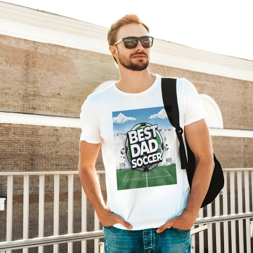 Best Dad soccer graffiti T_Shirt