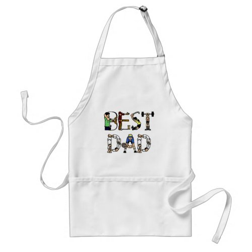 Best Dad Sports Fun Text Adult Apron