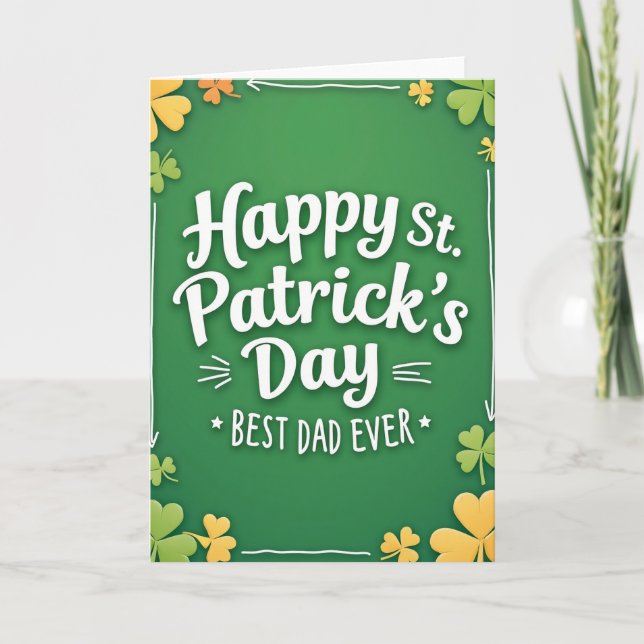 Best Dad St Patricks Day Card (Front)