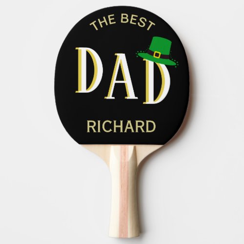 Best Dad St Patricks Day Ping Pong Paddle