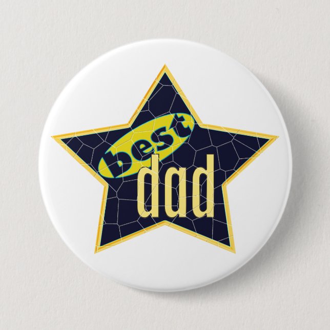 Best Dad Star 2 Pinback Button (Front)