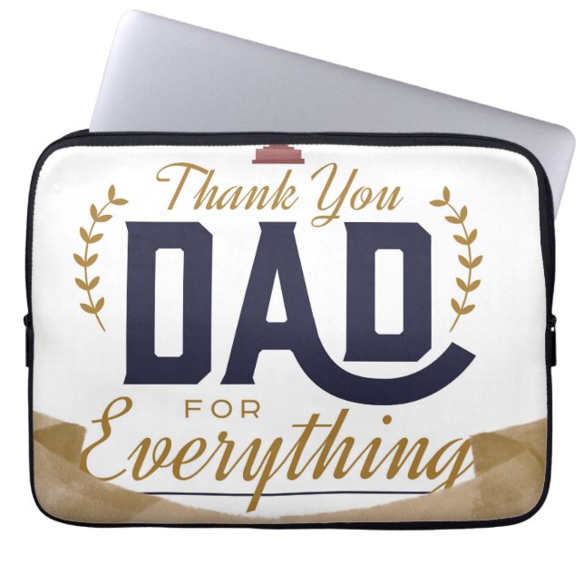 Best Dad – Thank You Design Laptop Sleeve (Front)