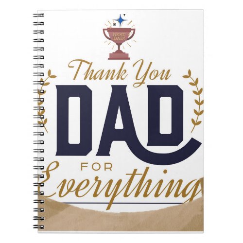 Best Dad – Thank You Design Notebook