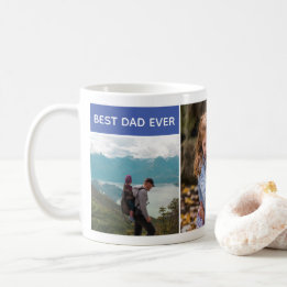 Best Dad, Three Photo Collage, Customized Coffee Mug