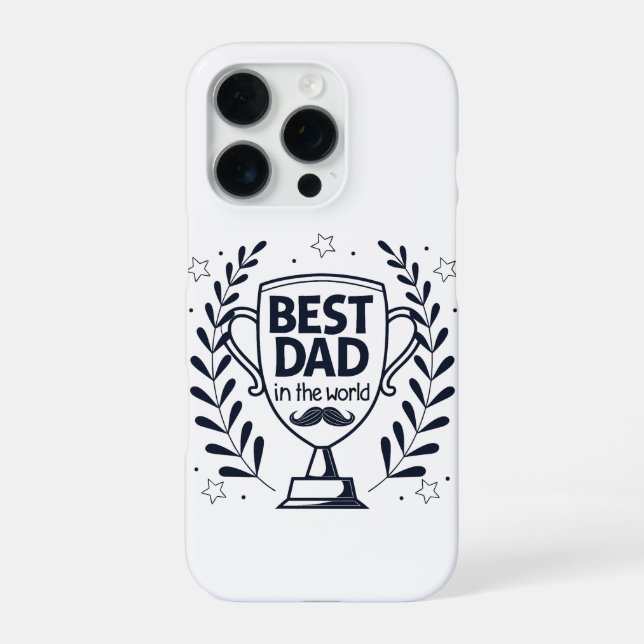 Best Dad Trophy Design – Father’s Day Gift iPhone Case (Back)