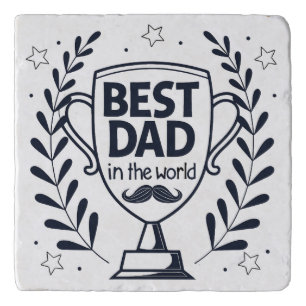 Best Dad Trophy Design – Father’s Day Gift Trivet