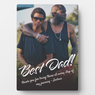 Best Dad Typography Custom Photo Plaque