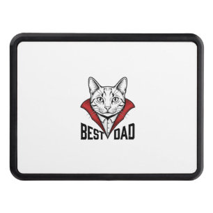 Best Dad Vampire Cat Vintage Engraving Design_1 Hitch Cover