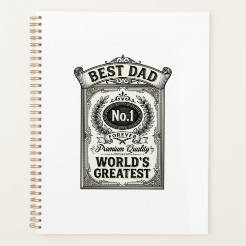 Best Dad Vintage Engraving Father’s Day Planner