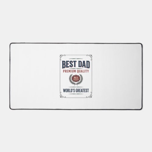 Best Dad Vintage Engraving T-Shirt Design_1 Desk Mat