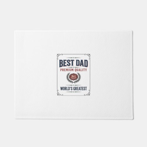 Best Dad Vintage Engraving T-Shirt Design_1 Doormat