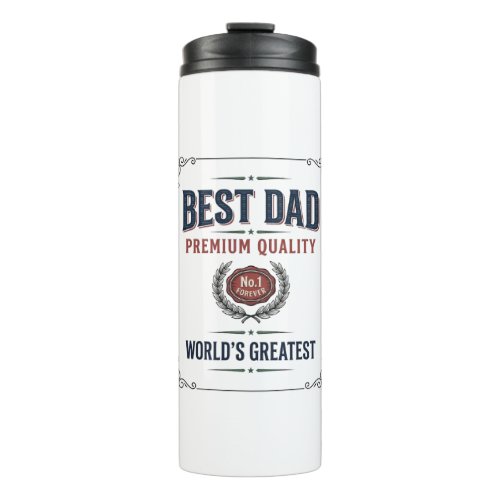 Best Dad Vintage Engraving T-Shirt Design_1 Thermal Tumbler