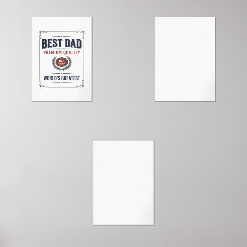 Best Dad Vintage Engraving T-Shirt Design_1 Wall Art Sets