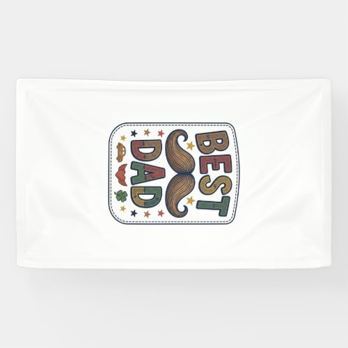 Best Dad Vintage Mustache Vector Father Design_1 Banner
