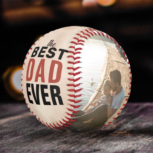 Best Dad Watercolor Fathers Day 2 Photo Collage Baseball