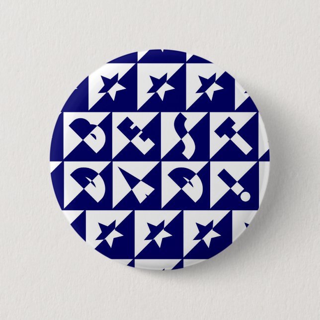 Best Dad Wild Text in Blue Button (Front)