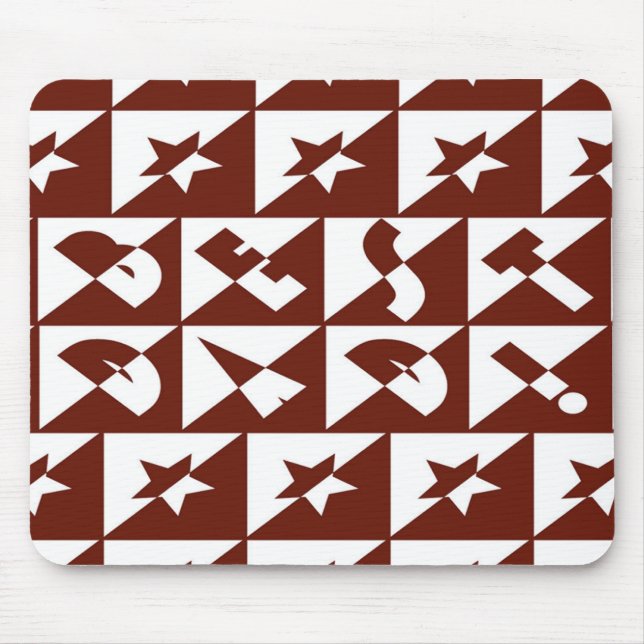 Best Dad Wild Text in Red Mouse Pad (Front)