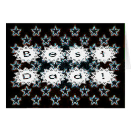 Best Dad with Neon Stars Cards