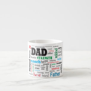 Best Dad Word Cloud Espresso Cup