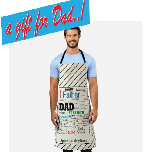 Best Dad Word Cloud Fabulous Epic Apron