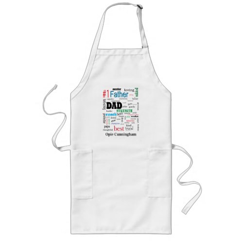 Best Dad Word Cloud Fabulous Epic Long Apron