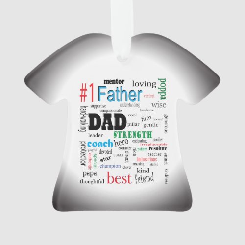 Best Dad Word Cloud Ornament