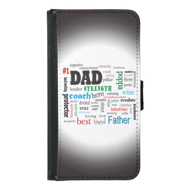 Best Dad Word Cloud Samsung Galaxy Wallet Case (Front)