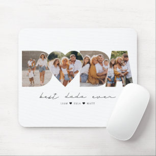 Best Dada Ever 4 Photo Collage First Father's Day Mouse Pad