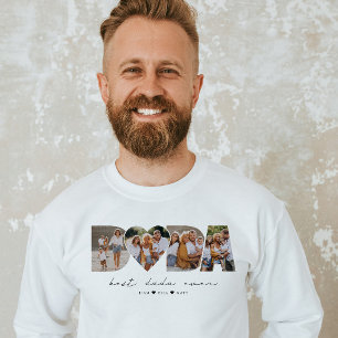 Best Dada Ever 4 Photo Collage First Father's Day Sweatshirt