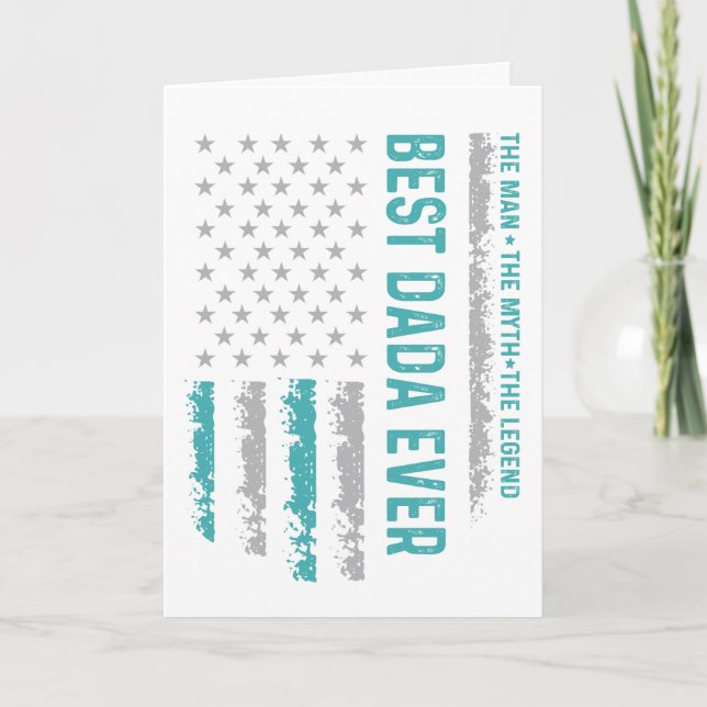Best Dada Ever – Patriotic Tribute to Fatherhood Card (Front)