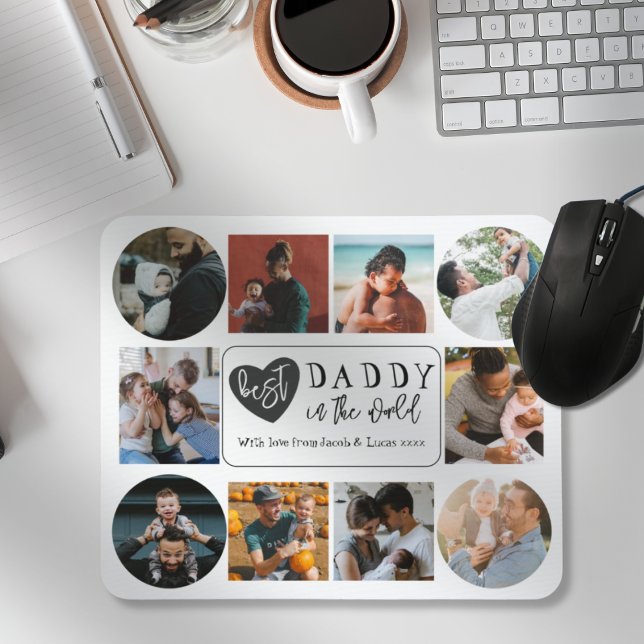 Best Daddy 10 Photo Collage Father's Day Mouse Pad (Creator Uploaded)