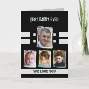 Best daddy 4 photos love you black grey card