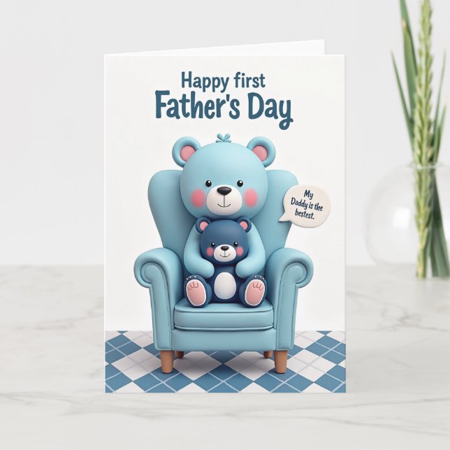Best Daddy Bears Fathers Day Card (Front)